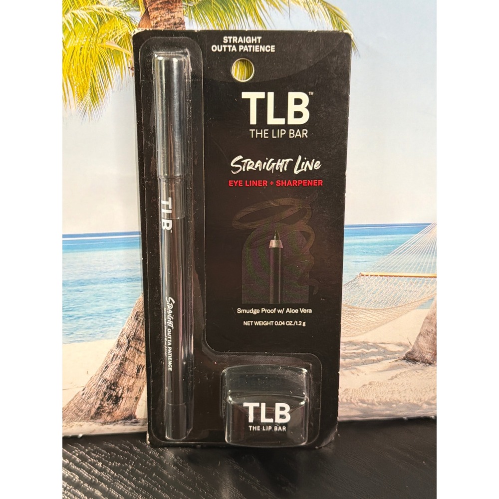TLB The Lip Bar Straight Line Eye Liner Straight Outta Patience Black Sharpener